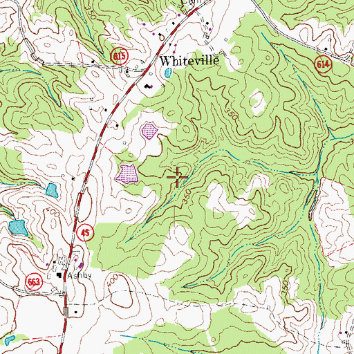 Topographic Map of Sanderson Dam, VA