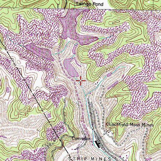 Topographic Map of Lick Fork Pond, VA