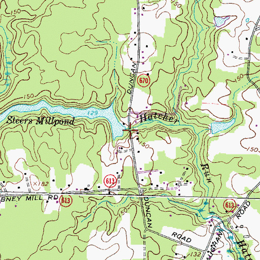 Topographic Map of Steers Dam, VA
