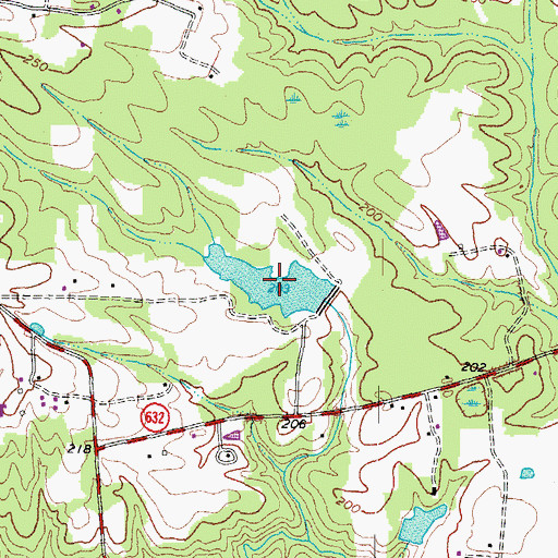 Topographic Map of Clarkes Lake, VA