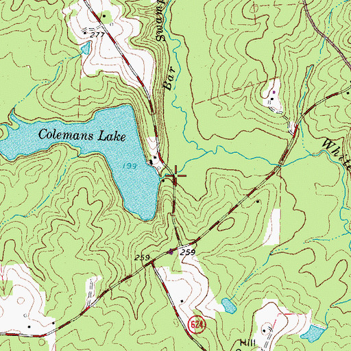 Topographic Map of Coleman Dam, VA