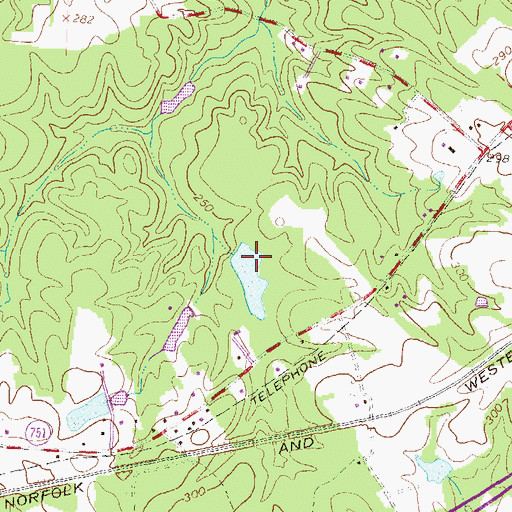 Topographic Map of Jones Dam, VA