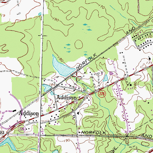 Topographic Map of Claytons Dam, VA