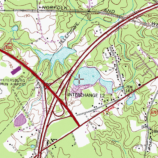 Topographic Map of Musgrove Dam, VA