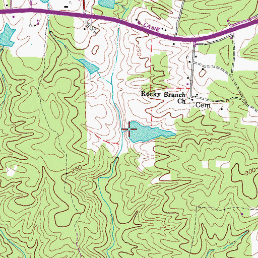 Topographic Map of Stafford Brothers Dam, VA
