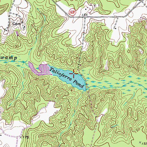 Topographic Map of Taliaferro Mill Dam, VA
