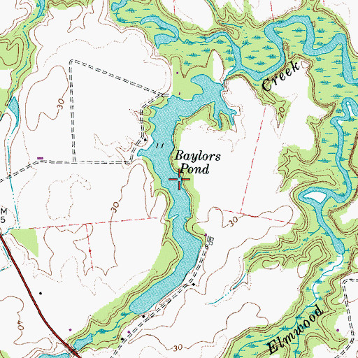 Topographic Map of Baylors Dam, VA
