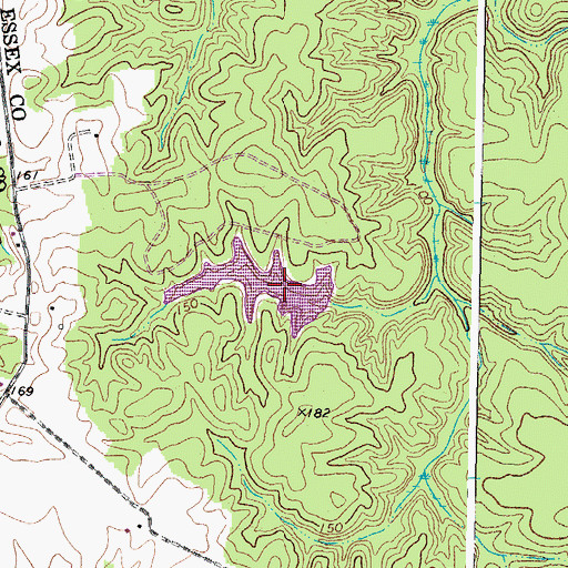 Topographic Map of Millers Dam, VA
