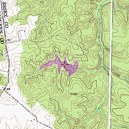 Topographic Map of Millers Pond, VA