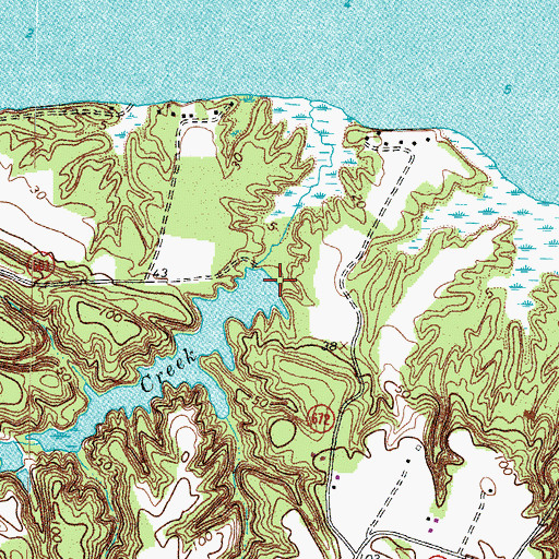 Topographic Map of Cedar Creek Lower Dam, VA