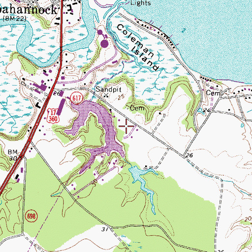 Topographic Map of Dillard Dam, VA