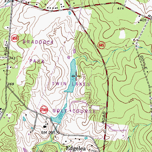 Topographic Map of North Twin Lake, VA