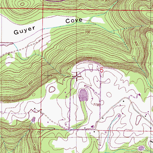 Topographic Map of Cryer Spring, AL