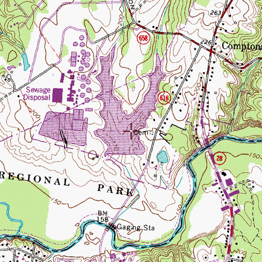 Topographic Map of Upper Occoquan Polish Pond, VA