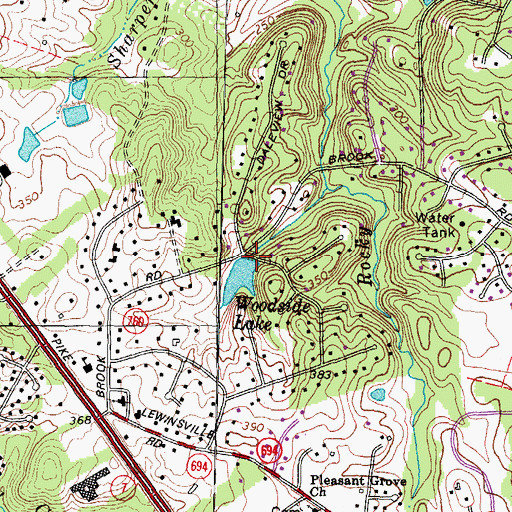 Topographic Map of Woodside Dam, VA