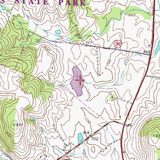 Topographic Map of Mathews Pond, VA