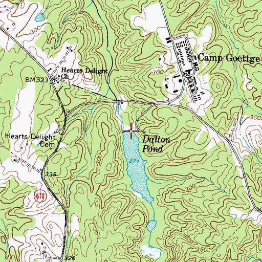 Topographic Map of Dalton Dam, VA