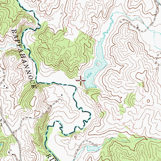Topographic Map of Barr Dam, VA