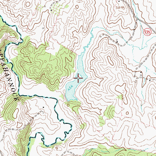 Topographic Map of Barr Pond, VA