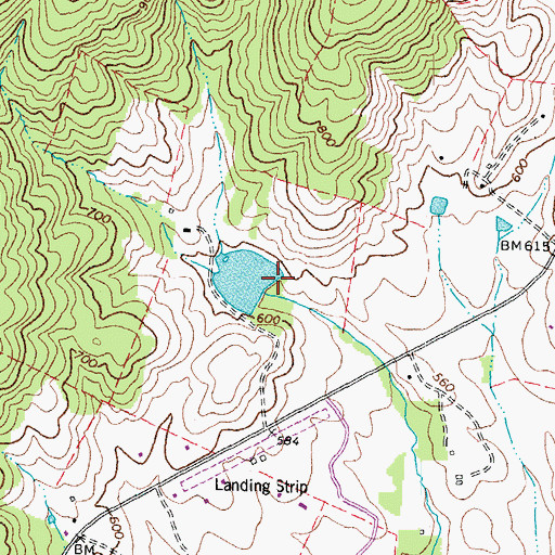 Topographic Map of Fox Dam, VA