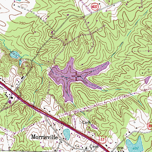Topographic Map of Danton Pond, VA