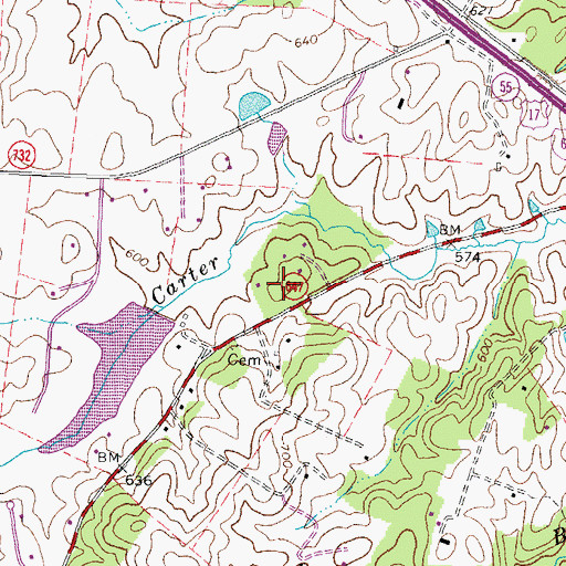 Topographic Map of Mellott Pond, VA