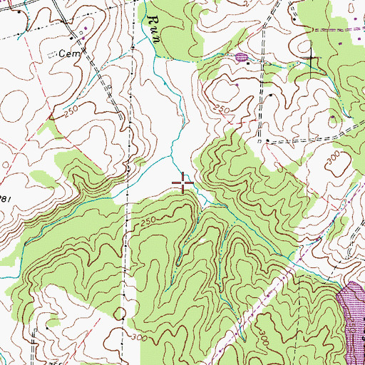Topographic Map of Winslow Dam, VA
