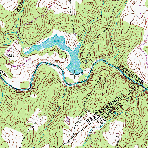 Topographic Map of Glascock Run Dam, VA