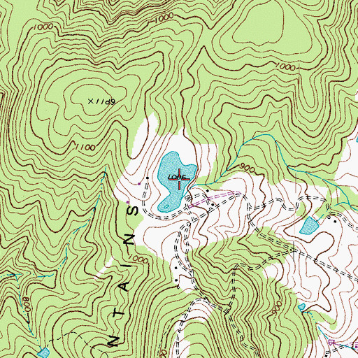 Topographic Map of Merry Oak Lake, VA
