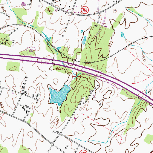 Topographic Map of Belvoir Farm Lake, VA