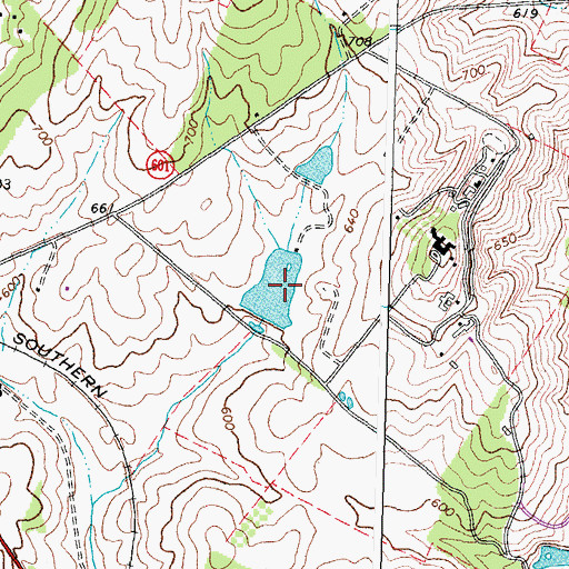 Topographic Map of Willow Lake, VA