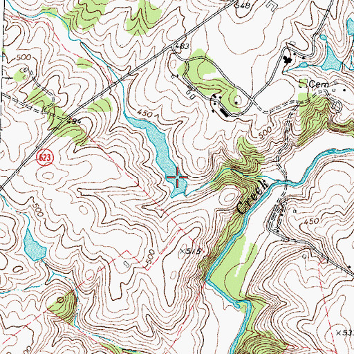 Topographic Map of Brick House Dam, VA