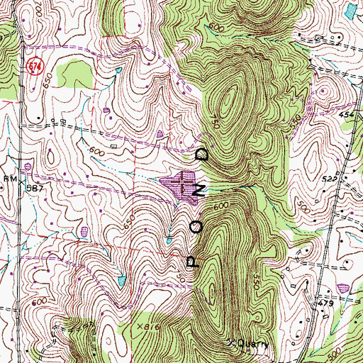 Topographic Map of Echo Lake Dam, VA