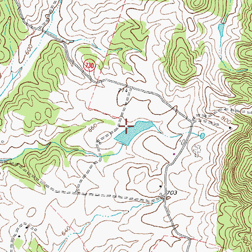Topographic Map of Big Lake Dam, VA