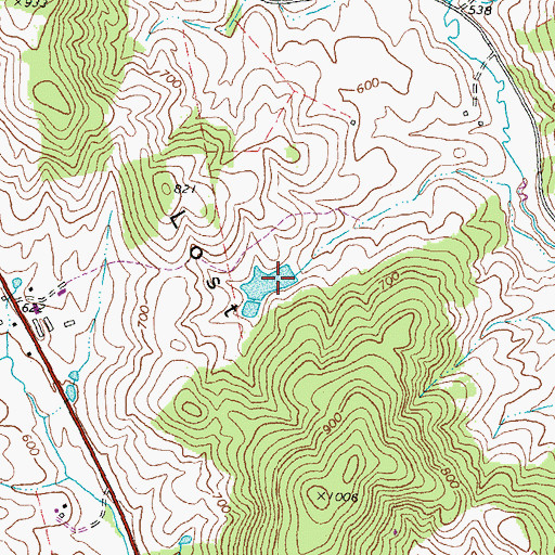 Topographic Map of Fleetwood Farm Pond Number One, VA