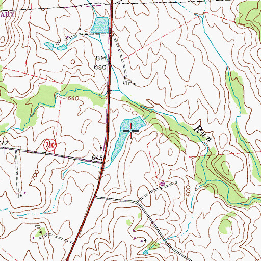 Topographic Map of Fleetwood Farm Pond Number Two, VA