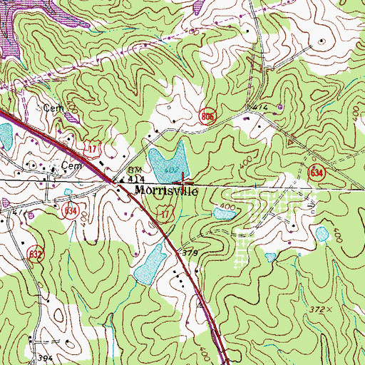 Topographic Map of Keltonic Lake Dam, VA