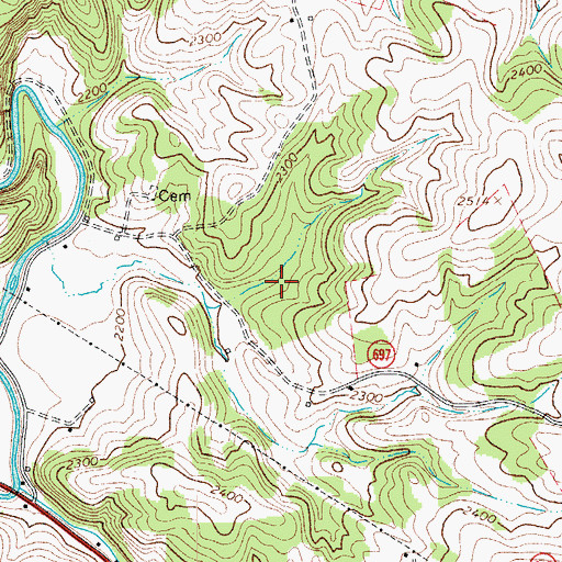 Topographic Map of Scott Dam, VA