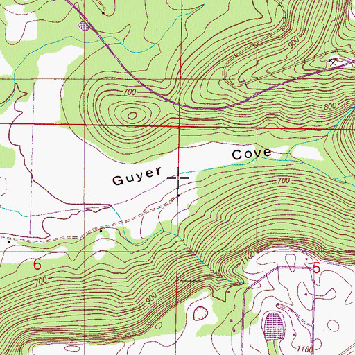 Topographic Map of Guyer Spring, AL