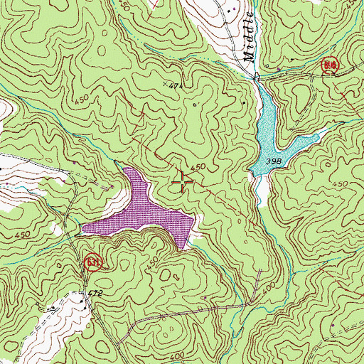 Topographic Map of Linton Lake, VA