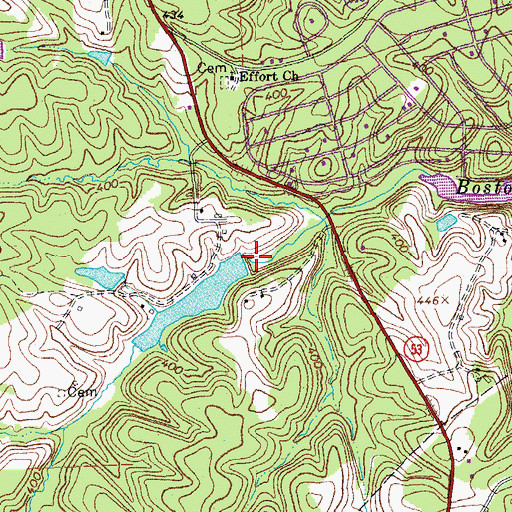 Topographic Map of Michie Dam, VA