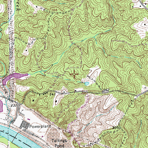 Topographic Map of Obrien Dam, VA