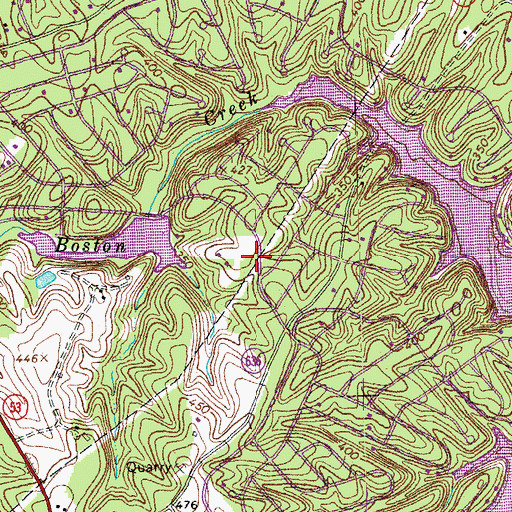 Topographic Map of Monticello Pond, VA