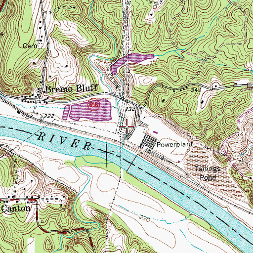 Topographic Map of New Ash Dam, VA