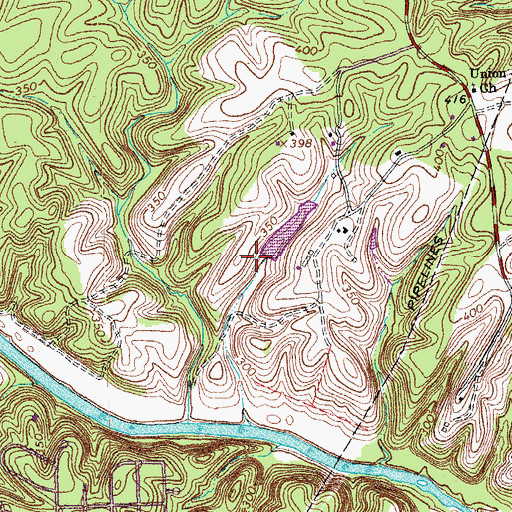 Topographic Map of Wyllies Dam, VA