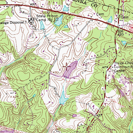 Topographic Map of Strickler and Benzingers Dam, VA