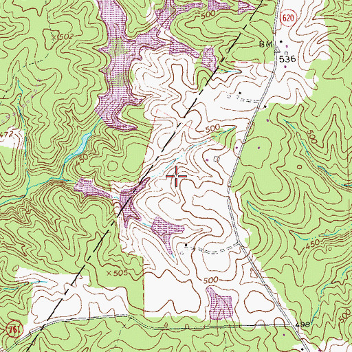 Topographic Map of T Potts Dam Number Two, VA