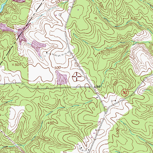 Topographic Map of T Potts Dam Number Three, VA