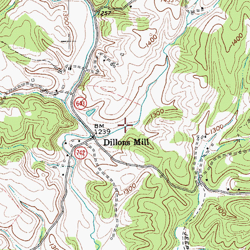 Topographic Map of Blackwater River Number Four Dam, VA