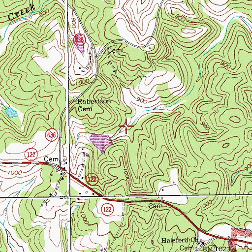 Topographic Map of Hetrick Dam, VA